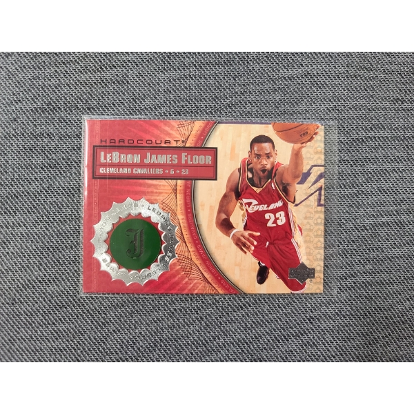 2003 Upper Deck LB7 Hardcourt LeBron James Game Floor Trading Card