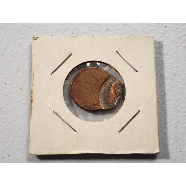 United States Unknown Year Lincoln Cent MAJOR OFF CENTER ERROR!! 