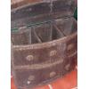 Image 3 : 3 Section Hinged Lid Wine Bottle Storage Box As Shown - Retro Look