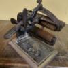 Image 6 : Antique Cast Steel " ca 1875  "CROWN"  Crank Fluter For Pleating Applications - Dress Making 