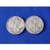 Image 1 : 2 - 90% Silver Walking Liberty Half Dollars FV: $1.00