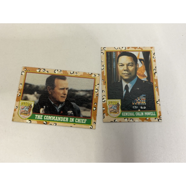 Desert Storm Trading Cards - 2 Total - President George Bush Commander in Chief