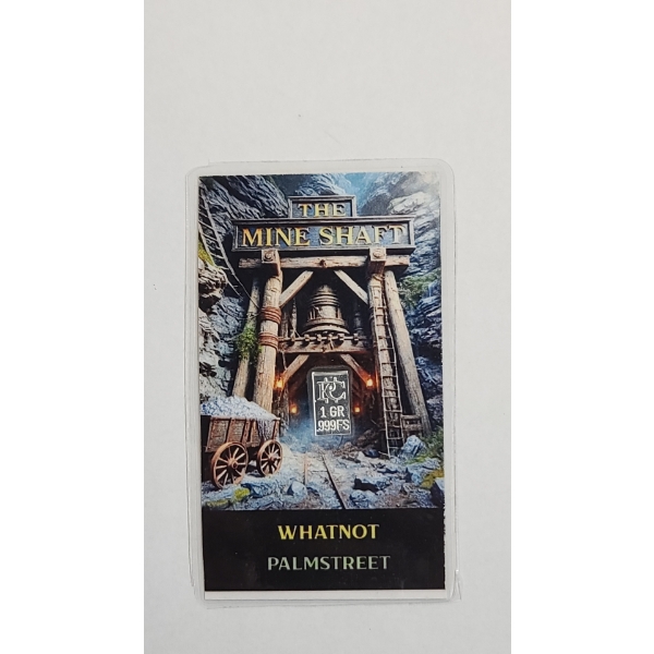 1 Grain .999 Fine Silver In "The Mine Shaft" Advertisement Card