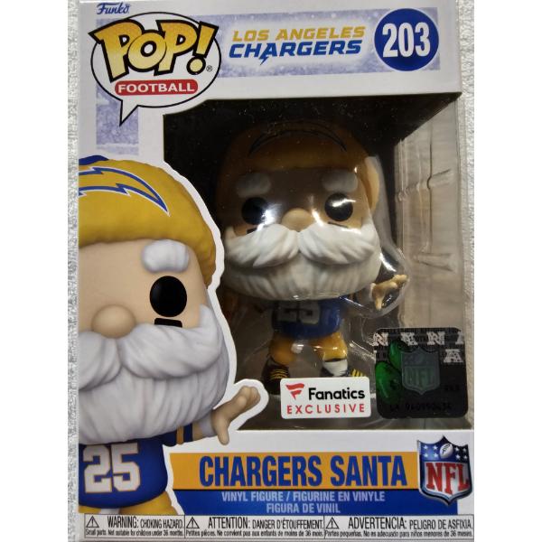 Funko Pop! Football #203 - LA Chargers Santa - NFL Licensed - Fanatics Exclusive Edition