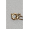 Image 6 : Glass Heart Shaped Pendant Filled With Small Emeralds On Gold Filled Chain - Chain Weight: 1.3g