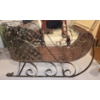 Image 1 : Indoor Wicker and Metal Sleigh - 36x21x14