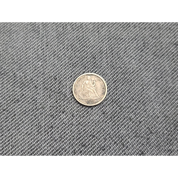 1875 Seated Liberty Silver Dime - Great Coin For Any Collector!
