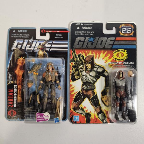 Two Hasbro G.I. Joe Zartan Master Of Disguise Action Figures