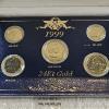 Image 3 : 1999 24kt Gold Plated U.S. Coin Set in Protective Display Box - AFV $1.42