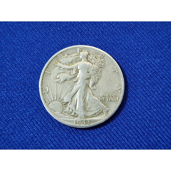 1943-D 90% Silver Walking Liberty Half Dollar