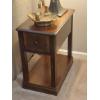 Image 2 : Maple / Mahogony Side / Occasional Table w Drawer As Shown in Fine Condition 22" x 13" x 23"