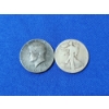 Image 1 : 1964 Kennedy 90% Silver Half Dollar & 1928 Walking Liberty 90% Silver Half Dollar 