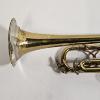 Image 2 : Vintage Raw Brass B-Flat Piston-Valve Trumpet with Silver-Rimmed Bell with Storage Case