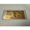 Image 1 : Large Pokemon 24K .999 Gold $10,000.00 Bill In Protective Holder - Mint Condition
