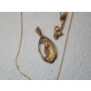 Image 4 : 10K Yellow Gold Necklace with Praying Hands and Cross Pendant TW: 1.3g