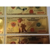 Image 7 : x8 Assorted Looney Tunes $100 99999999 24K Gold Foil Banknotes Set w/ CoA
