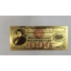 Image 1 : Pure 24k .999 Gold Foil United States 1878 "$1000 Silver Dollar" Large Note - In Mint Condition