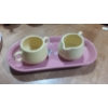 Image 2 : 3 Pc FIESTA Creamer & Sugar With Underplate - Nice Color Compliment - See Pics