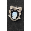 Image 6 : Beautiful Sterling Silver Cameo Jewelry Set Including Earrings, Necklace & Ring - TW: 20.2g