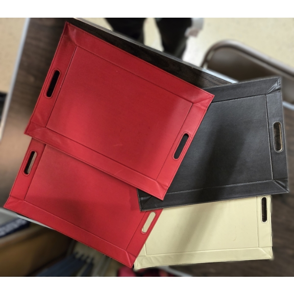4 Pop Up Serving Trays, They become trays as soon as you lift them up. - 12x17