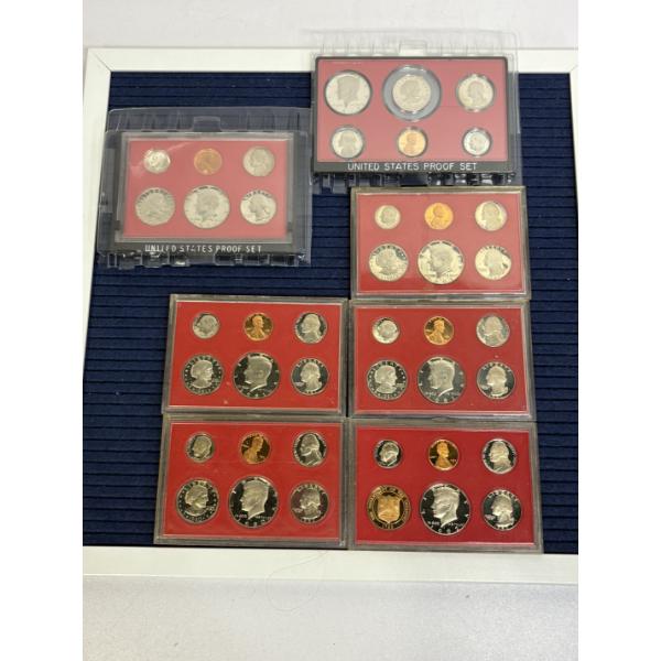 7 Proof Sets - FV $12.37 - Includes Liberty Dollars - Kennedy Half Dollars - Quarters - Dimes 