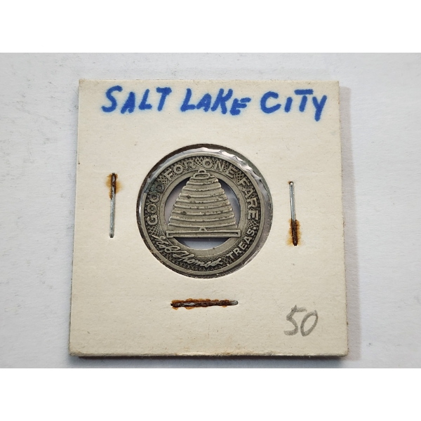 Vintage Salt Lake City Transit Token ft. Beehive Design 