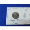 Image 2 : 2- United States STEEL Wheat Pennies 1943 