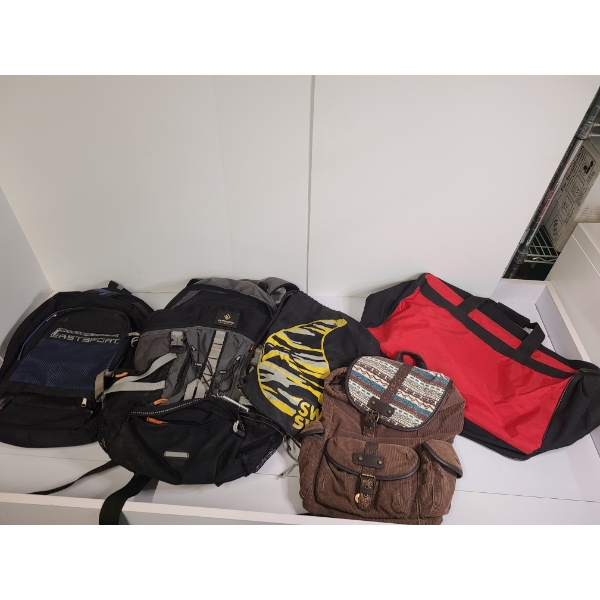 5 Total Bags - Includes Duffel & Backpacks - Sparkly - Red Duffel - Outdoor Products Backpack 
