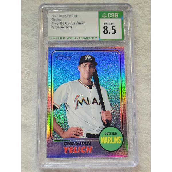 2017 Topps Heritage Chrome 8.5 NM/Mint+ #THC-466 Christian Yelich