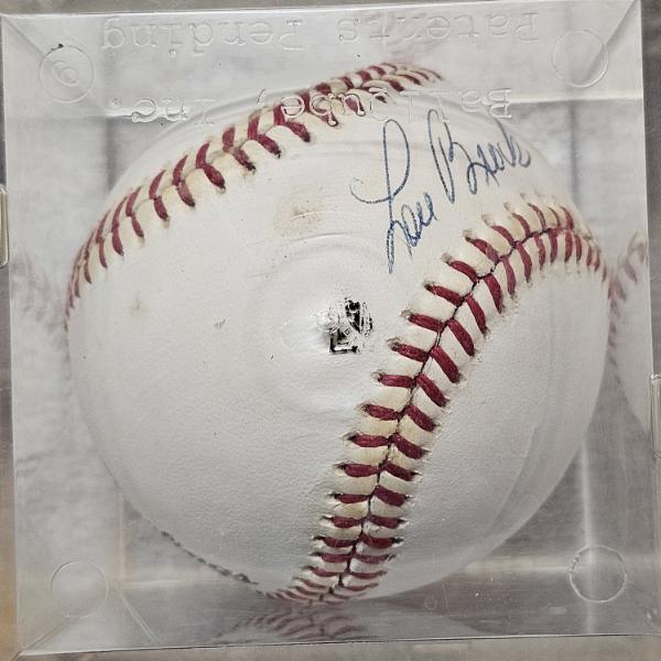 Autographed Baseball Hand-Signed by St. Louis Cardinals Hall of Famer Lou Brock