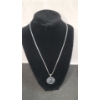 Image 1 : U.S 2002-D Ohio State Quarter Set In Bezel On 20" Sterling Silver Chain - Chain Weight: 12.7g