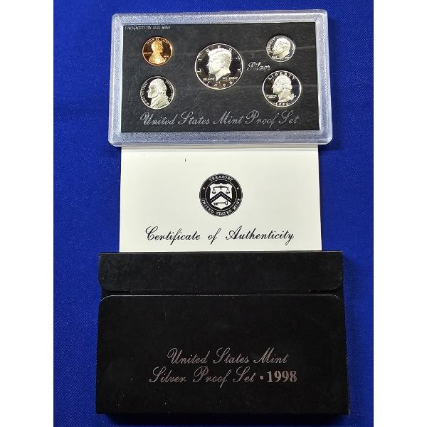 1998-S United States Mint Silver Proof Set in Original Box w/ COA