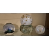 Image 3 : Group Lot Art Glass Paper Weights & Gazing Balls With Crystal Candle Holder