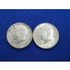 Image 1 : x2 1964 Kennedy Half Dollars - 90% Silver - Face Value: $1.00