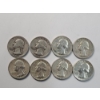 Image 1 : Assorted Years/Mint Marks 90% Silver Washington Quarters - Face Value: $2.00	