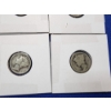 Image 5 : 6 Assorted Years Silver Mercury Dimes FV: $0.60