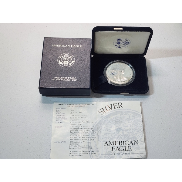 2003-W Silver American Eagle 1 oz .999 Fine Silver Proof Coin with Box & CoA 