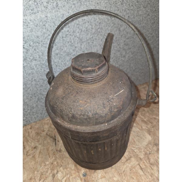 Vintage One Gallon Metal Kerosene Can With Spout