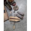 Image 5 : Vintage Collectables Including 2 Heavy Metal Wedges, Wood Basket, Cabbage Slicing Board & More