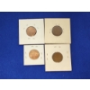 Image 6 : (4) U.S. Cents: Lincoln Memorial and Wheat Cents - See Description! 