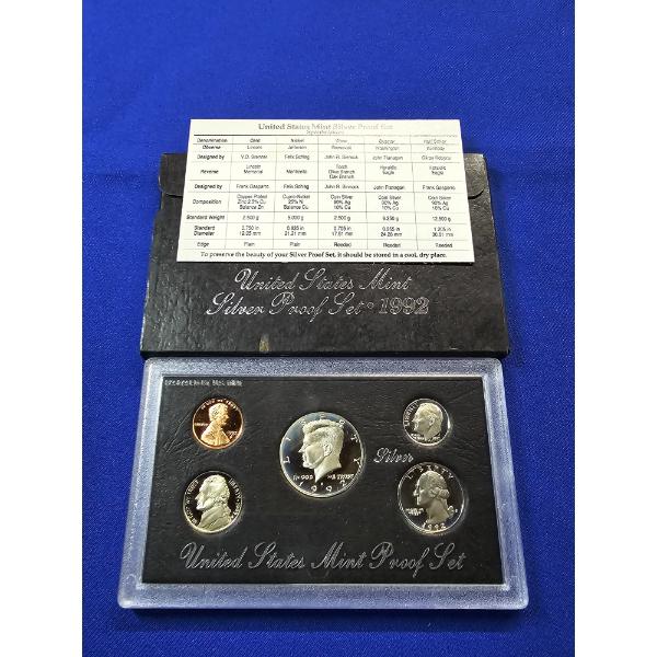 1992- S United States Mint Silver Proof Set