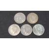 (1) 1963 90% Silver Franklin Half Dollar & (4) 1964 90% Kennedy Half Dollars - Face Value: $2.50