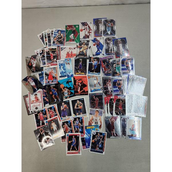 Large Lot of Over 50 Assorted Basketball Trading Cards: Prizm, Rookie Cards, Panini, & More!