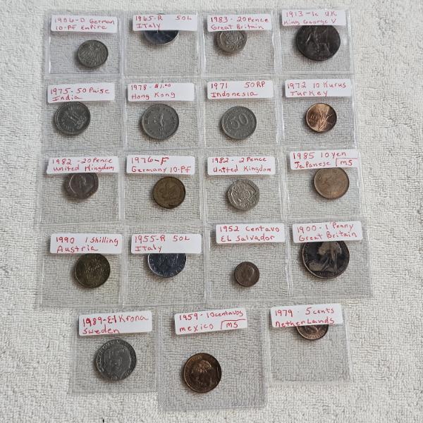 INCREDIBLE!!! 19 Various Vintage World Coins