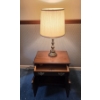 Image 1 : PICKUP IN CANTON - Excellent Condition Brass Tone 26'' Table Lamp And 22''x22'' Gorgeous Solid Wood 