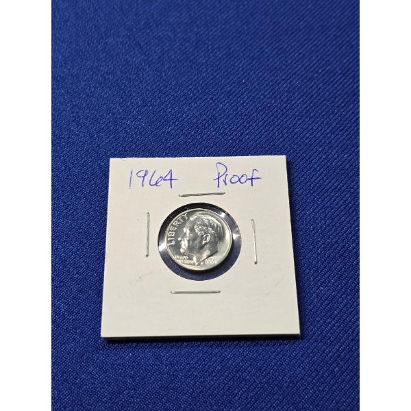 1964 Silver Roosevelt Dime PROOF
