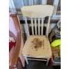 Image 1 : Off White Antique Wood Chair 17"x37"