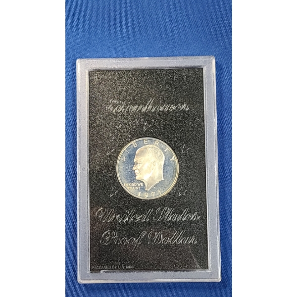 1971-S Proof Silver Eisenhower Dollar in Display Slab