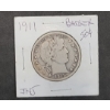 Image 1 : United States 1911 90% Silver Barber Half Dollar 