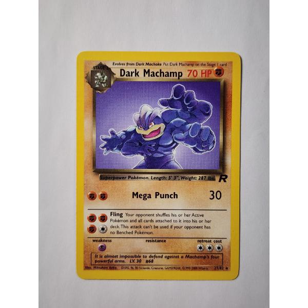 Dark Machamp 27/80 Rare Vintage Pokemon Trading Card   